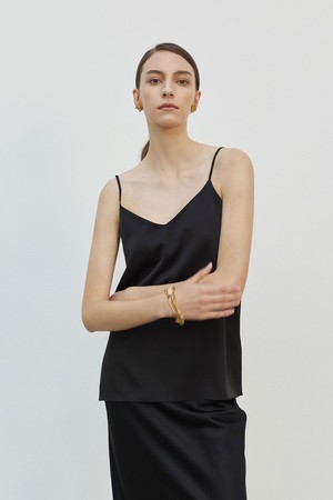 Satin Camisol Top Black