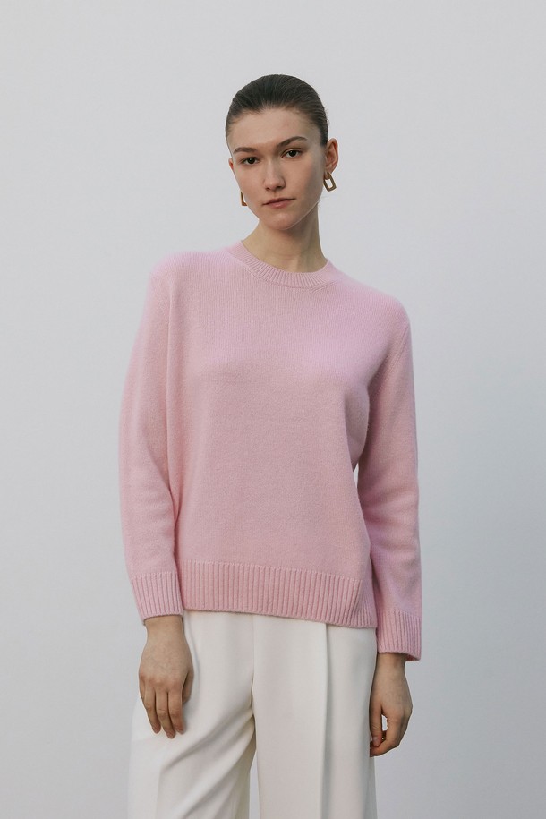 MARE DI MARI - 스웨터 - Cashmere 100% Crewneck knit Top Pink