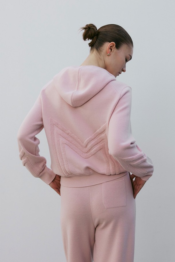 MARE DI MARI - 스웨터 - M Logo Embroidery Hoodie Knit Top Pink