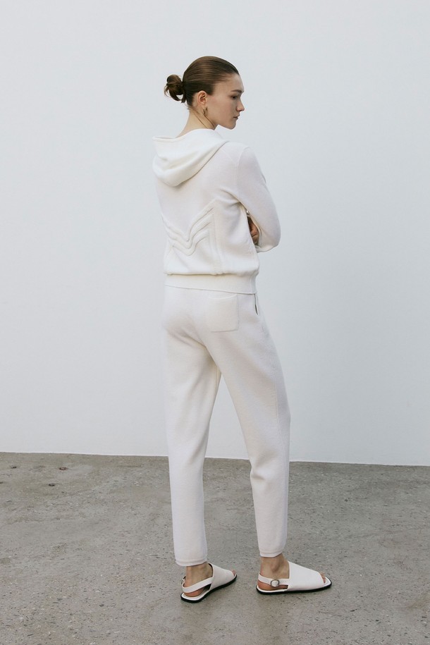 MARE DI MARI - 트레이닝 팬츠/조거 - Relaxed Fit Knit Jogger Pants Ivory