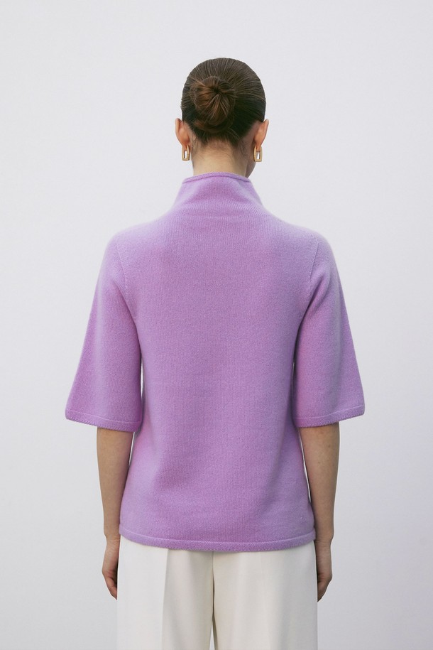 MARE DI MARI - 스웨터 - Turtleneck Half Sleeve Knit Pullover Violet