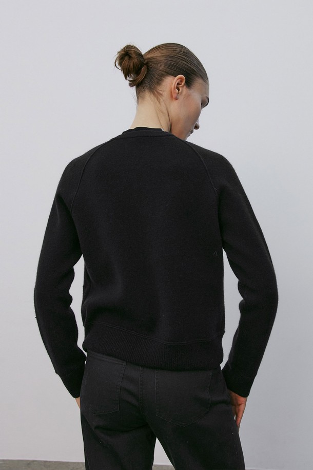 MARE DI MARI - 가디건 - Cashmere Blend Knit Zip-up Cardigan Navy