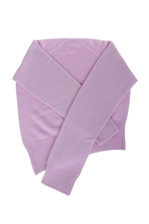 Cashmere 100% Unbalanced Hem Shawl Muffler Violet