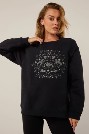 [여성] 그레이슨 애스펜 크루넥 데코레이티드 - 블랙 (001)_BLACK-a