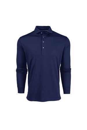[남성] 오마하 롱슬리브 폴로 - 네이비(417)_BLUE-a