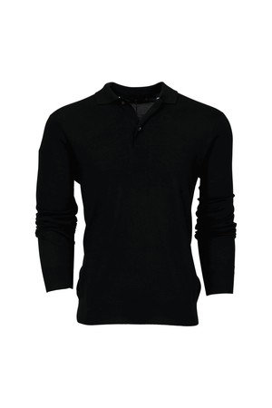 [남성] 새러토가 메리노 울 스웨터 폴로 - 블랙(001)_NOCOLOR-a