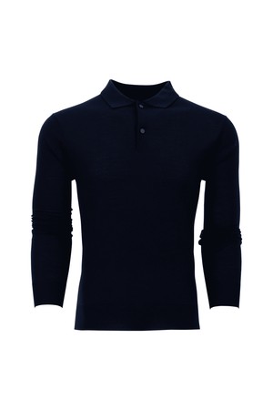 [남성] 새러토가 메리노 울 스웨터 폴로 - 네이비(417)_BLUE-a