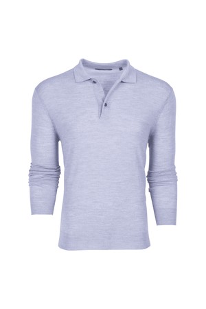 [남성] 새러토가 메리노 울 스웨터 폴로 - 그레이(050)_GREY-a