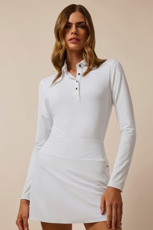 [여성] 스칼렛 롱슬리브 폴로  - 화이트(100)_NOCOLOR-a