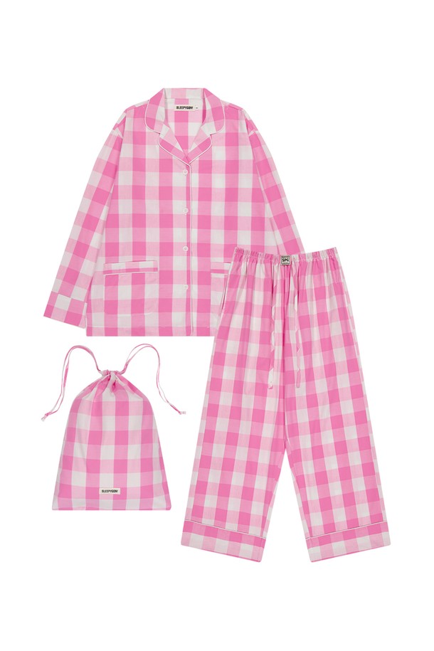 SLEEPYGOM - 홈웨어 - Peony gingham pajama set