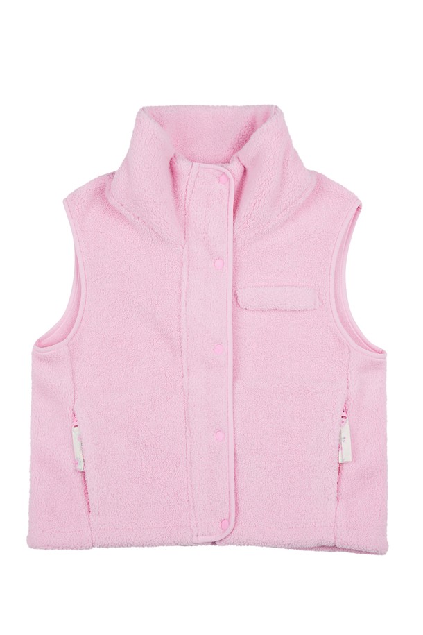 SLEEPYGOM - 베스트 - Pink cloud fleece vest