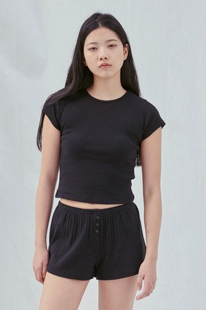 Pure Black Short Sleeve T