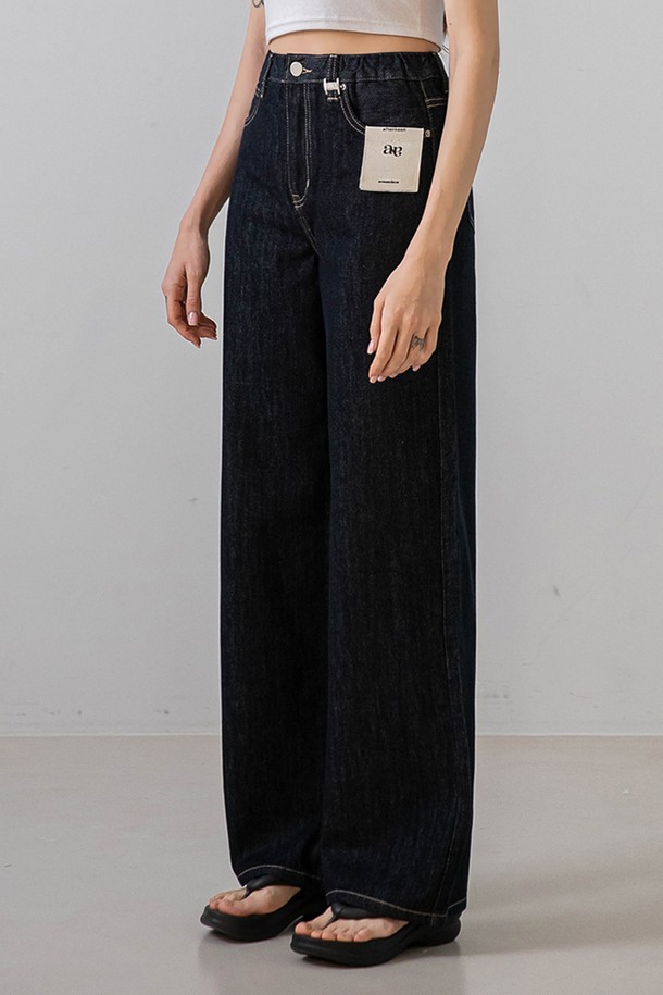 NON AND NON - 데님 - Standard Wide Denim Pants (Deepblue)