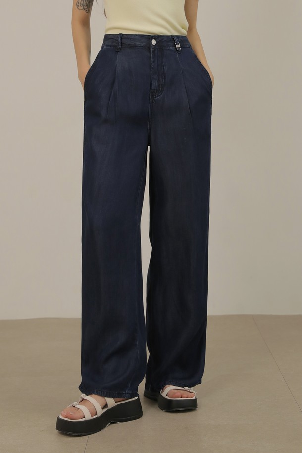 NON AND NON - 데님 - Soft Tencel Indigo Denim Pants (Indigoblue)