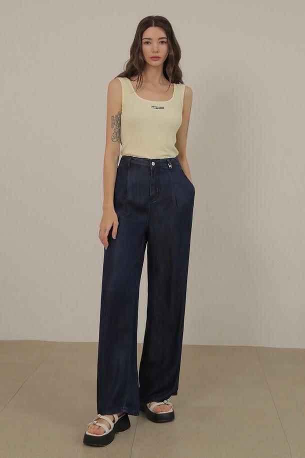 NON AND NON - 데님 - Soft Tencel Indigo Denim Pants (Indigoblue)