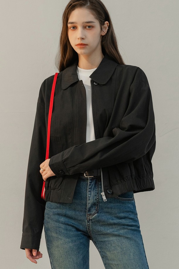 NON AND NON - 자켓 - CLASSIC COTTON HARRINGTON JACKET (DARK NAVY)