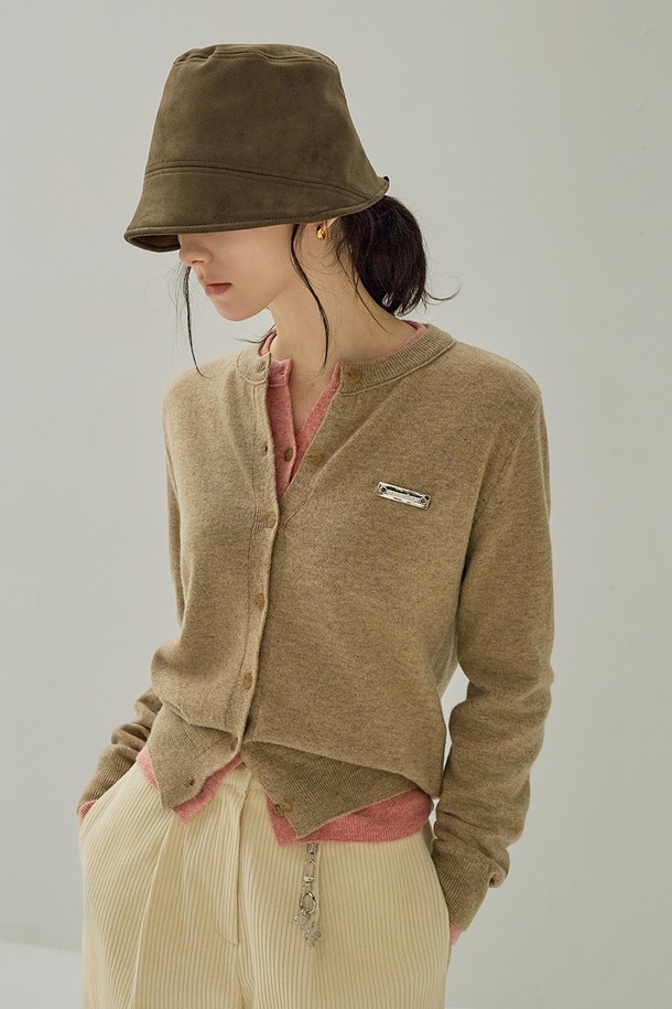 NON AND NON - 모자 - FELT SUEDE BUCKET HAT (KHAKI)