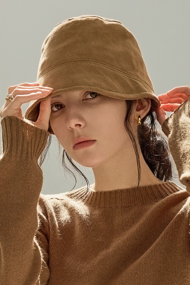 NON AND NON - 모자 - FELT SUEDE BUCKET HAT (BEIGE)