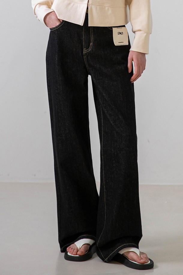 NONANDNON - 데님 - Standard Wide Denim Pants (Back)