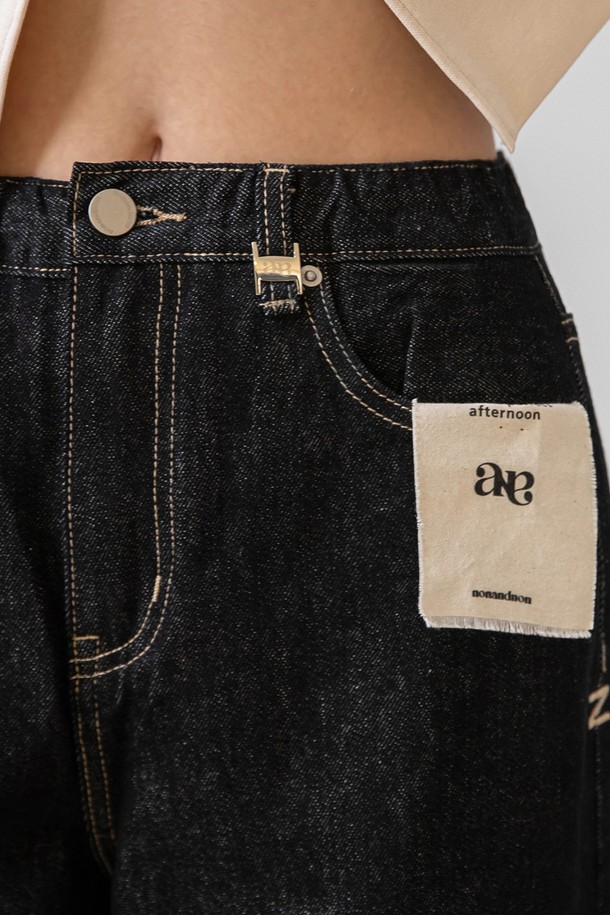 NONANDNON - 데님 - Standard Wide Denim Pants (Back)