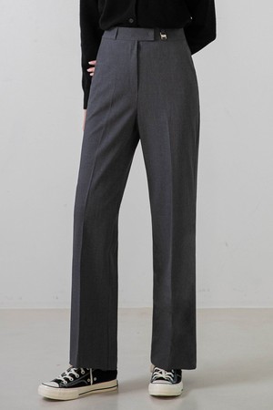 Hidden Standard Cotton Slacks (Charcoal)