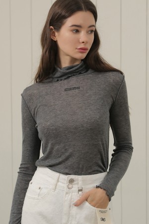 Wave Soft Tencel Pola T-shirt  (Gray)