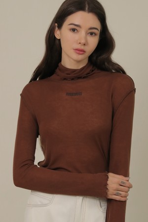 Wave Soft Tencel Pola T-shirt (Brown)