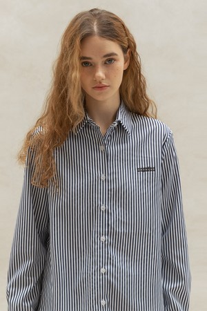 STANDARD AMBROID STRIPED SHIRT (NAVY)