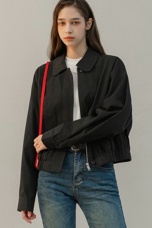 CLASSIC COTTON HARRINGTON JACKET (DARK NAVY)