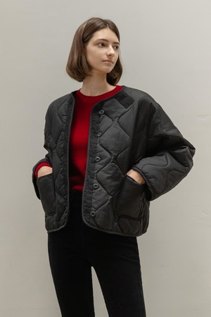 QUILTING LINER PADDED JACKET (BLACK)