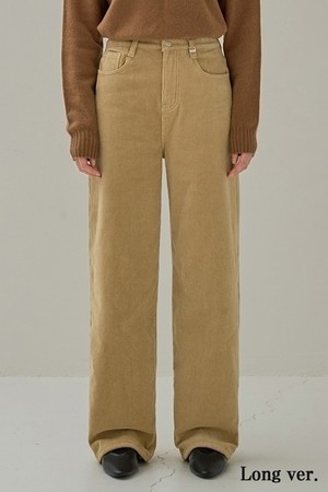 CORDUROY WIDE NAPPING PANTS (BEIGE)