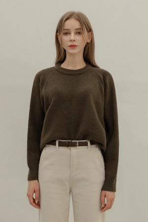 BRUSH PULLOVER SWEATER (KHAKI)