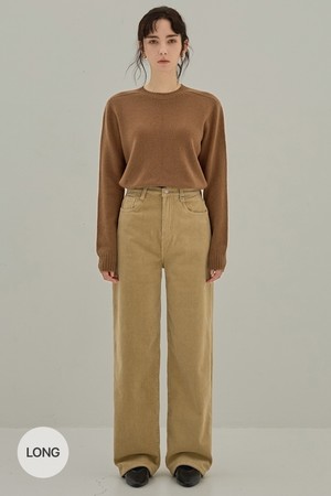 CORDUROY WIDE NAPPING PANTS_NFPT4146 (BEIGE)