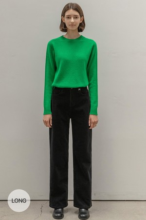 CORDUROY WIDE NAPPING PANTS_NFPT4146 (BLACK)