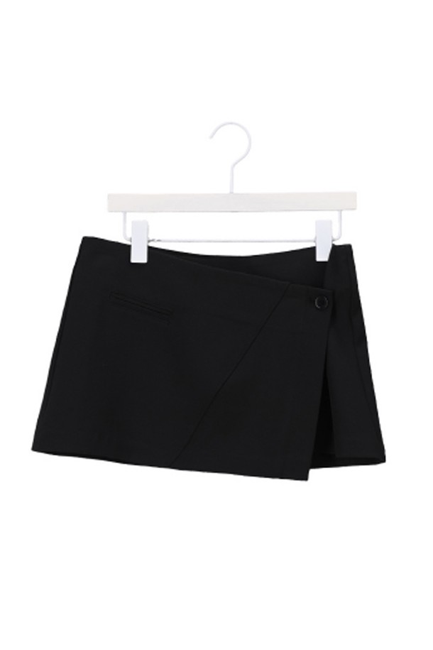 NONANDNON - 미디스커트 - MANISH WRAP LAYERED SKIRT NNSK0002