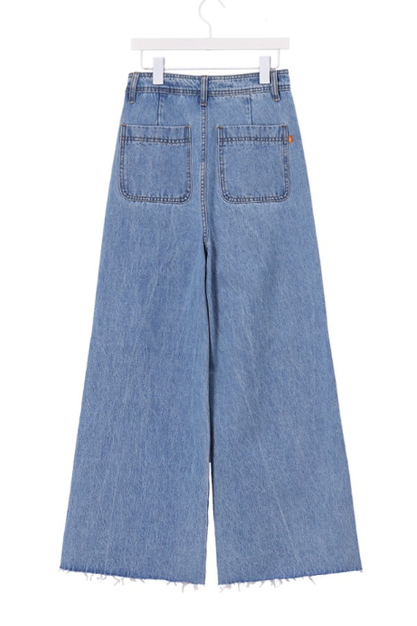 NONANDNON - 데님 - OUT POCKET HIGH-WAIST DENIM PANTS  NNDP0005