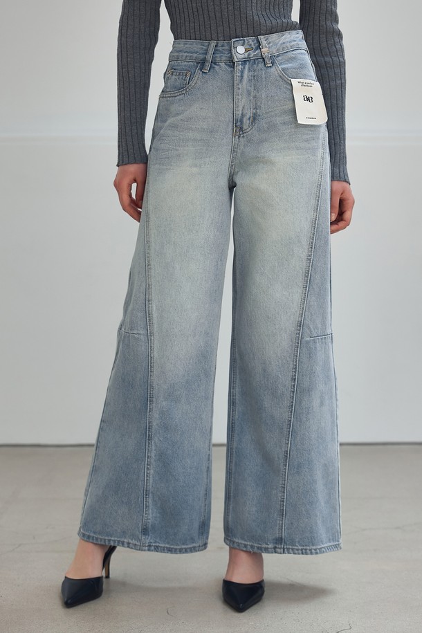 NON AND NON - 데님 - FLARE WIDE DENIM PANTS_NSDP521