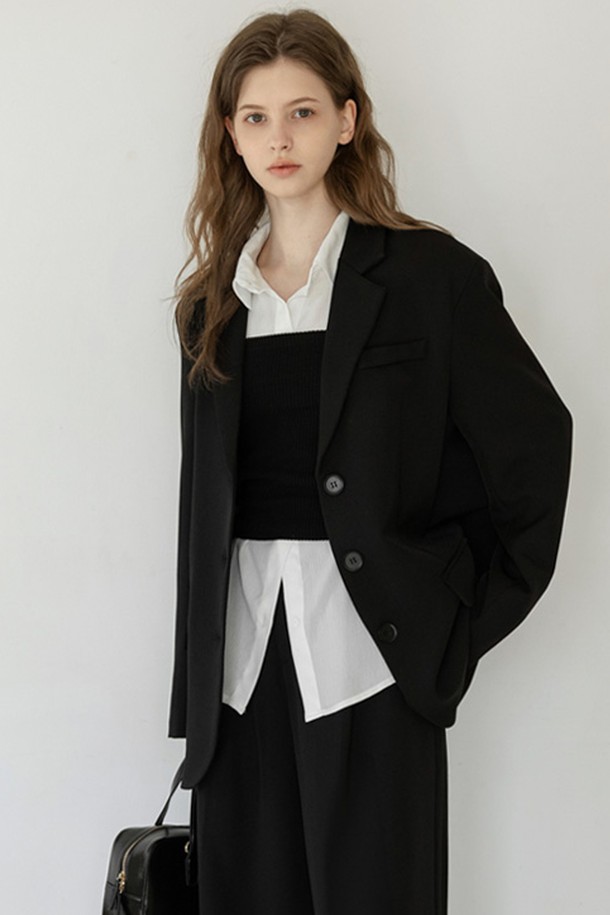 NONANDNON - 자켓 - MODERN OVER FIT POCKET JACKET NNJK0002 (BLACK)