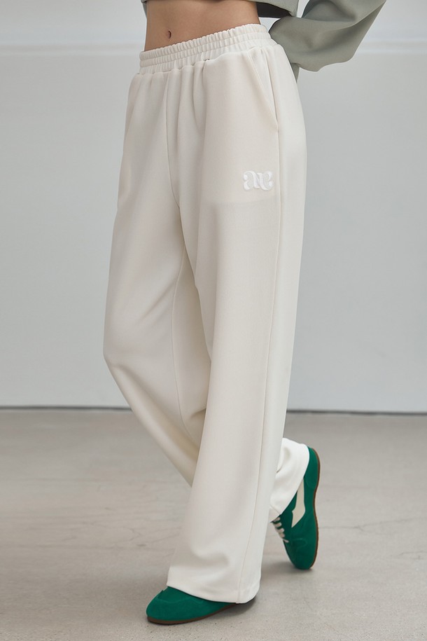 NON AND NON - 롱/미디팬츠 - TASELE WIDE BANDING SWEAT PANTS_NSTR518