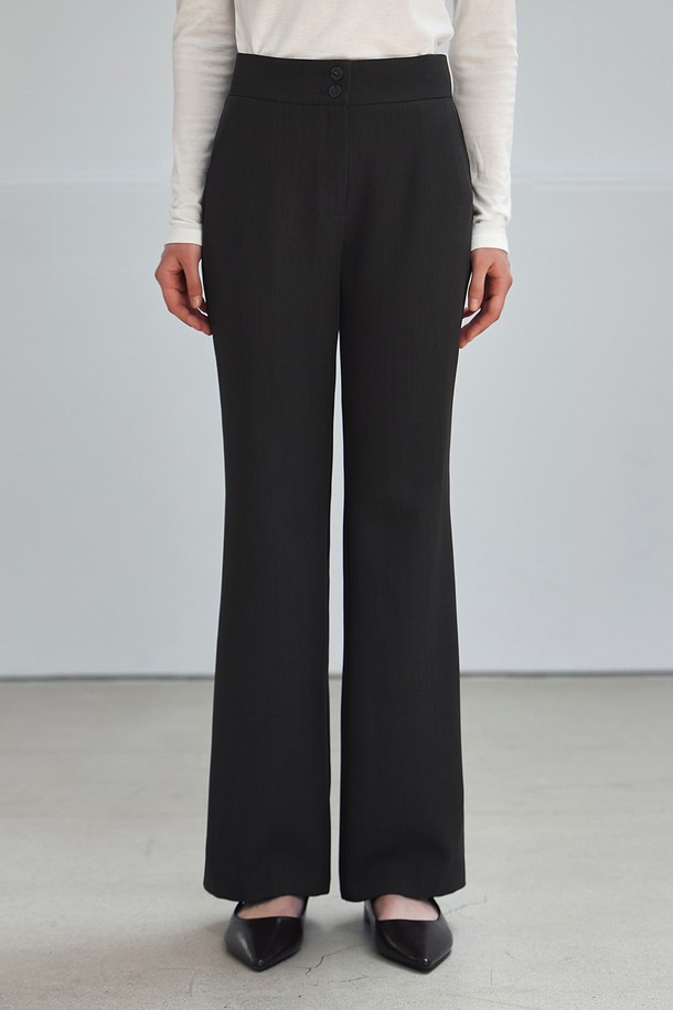 NON AND NON - 롱/미디팬츠 - TWO-BUTTON BOOTCUT SLACKS_NSSL519