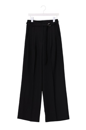 D RING BELT PINTUCK WIDE SLACKS NNSL0004