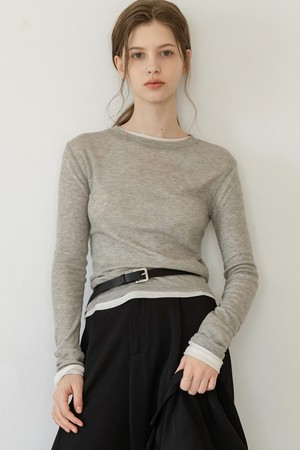 WOOL TENCEL SEE-THROUGH T-SHIRT NNTS0003