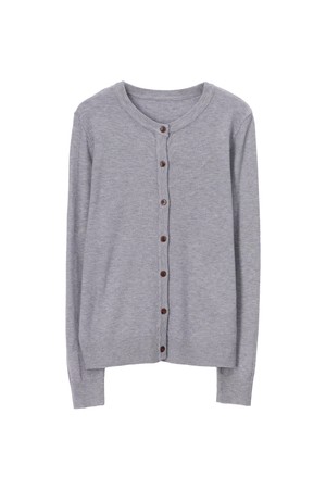 ROUND NECK CARDIGAN_NSCA509 (BLACK)