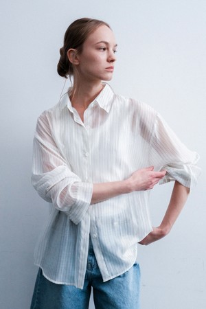 SEE-THROUGH LOOSE FIT SHIRT_NHBL5242