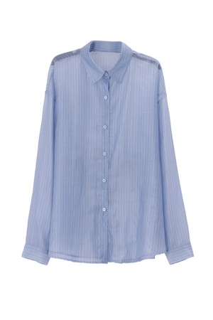 SEE-THROUGH LOOSE FIT SHIRT_NHBL5242