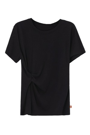 SIDE SHIRRING POINT T-SHIRT_NHTS5248