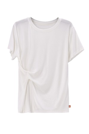SIDE SHIRRING POINT T-SHIRT_NHTS5248
