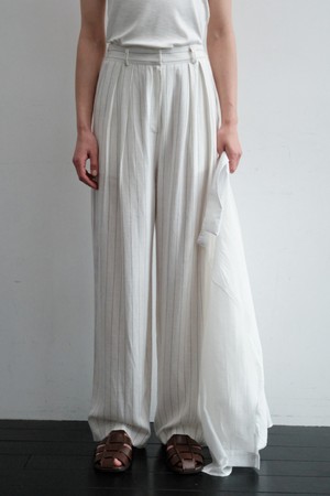 STRIPE LINEN WIDE PANTS_NHPT5253