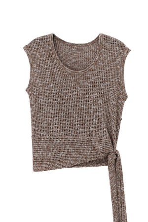 RIBBON KNIT SLEEVELESS_NHKN5238