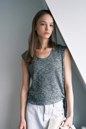 RIBBON KNIT SLEEVELESS_NHKN5238